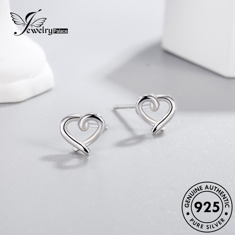 Jewelrypalace Perak925 Asli Anting Love Wanita Stud Kreatif E76