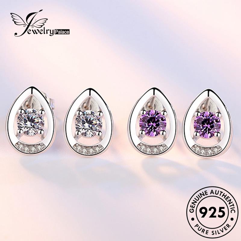 Jewelrypalace Asli Berlian Fashion Moissanite Anting Bentuk Tetes925 Wanita Perak Stud E155