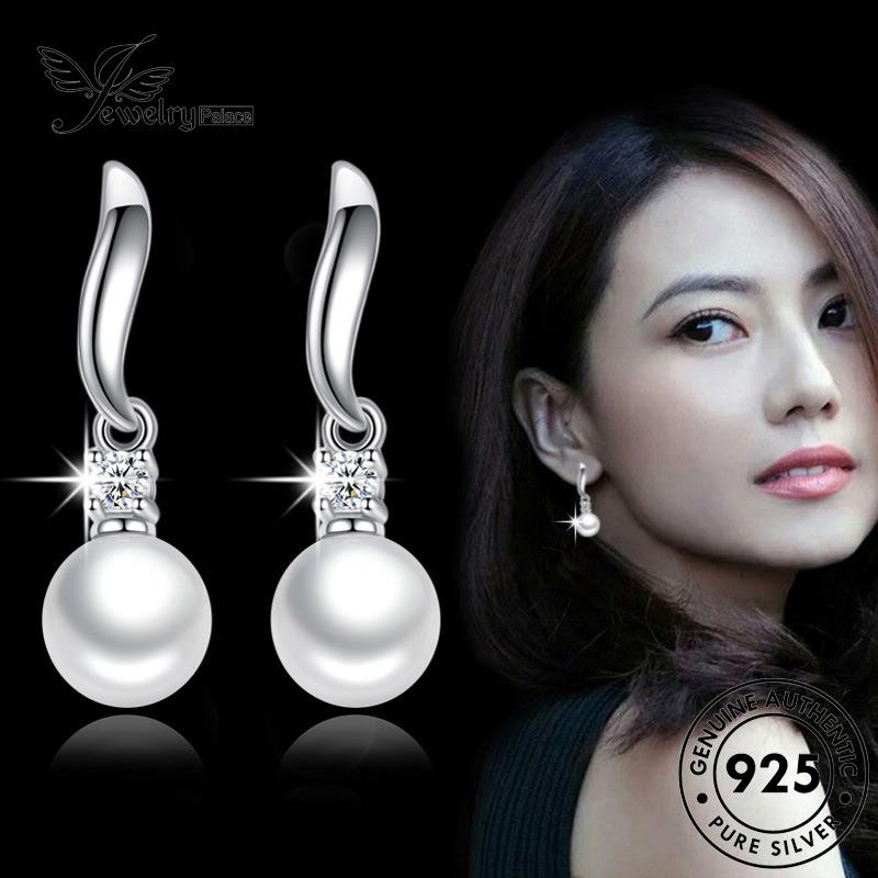 Jewelrypalace Hook Mutiara Wanita Asli925 Anting Perak Lembut E476