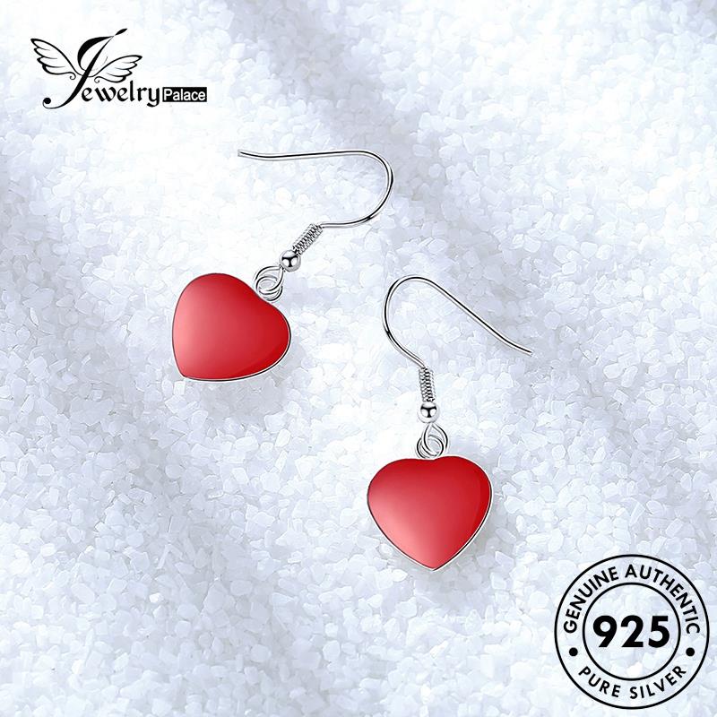 Jewelrypalace 925kait Hati Asli Wanita Anting Lucu Perak E510