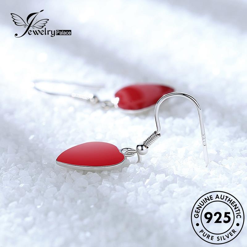 Jewelrypalace 925kait Hati Asli Wanita Anting Lucu Perak E510