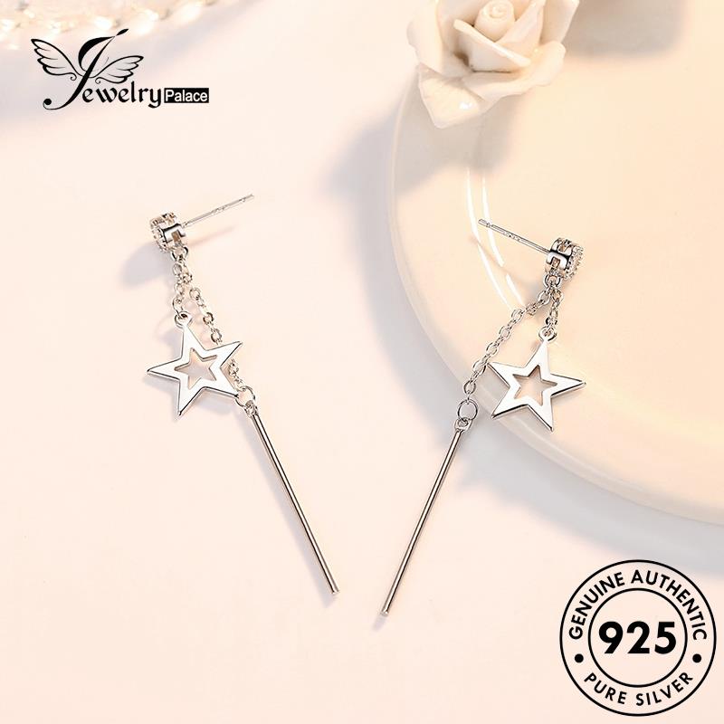 Perhiasantempat925anting Asli Bintang Wanita Berujung Lima Moissanite Kepribadian Berlian Stud Perak E513