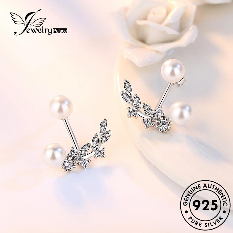 Jewelrypalace Daun Mutiara925 Stud Asli Fashion Perak Wanita Anting E529