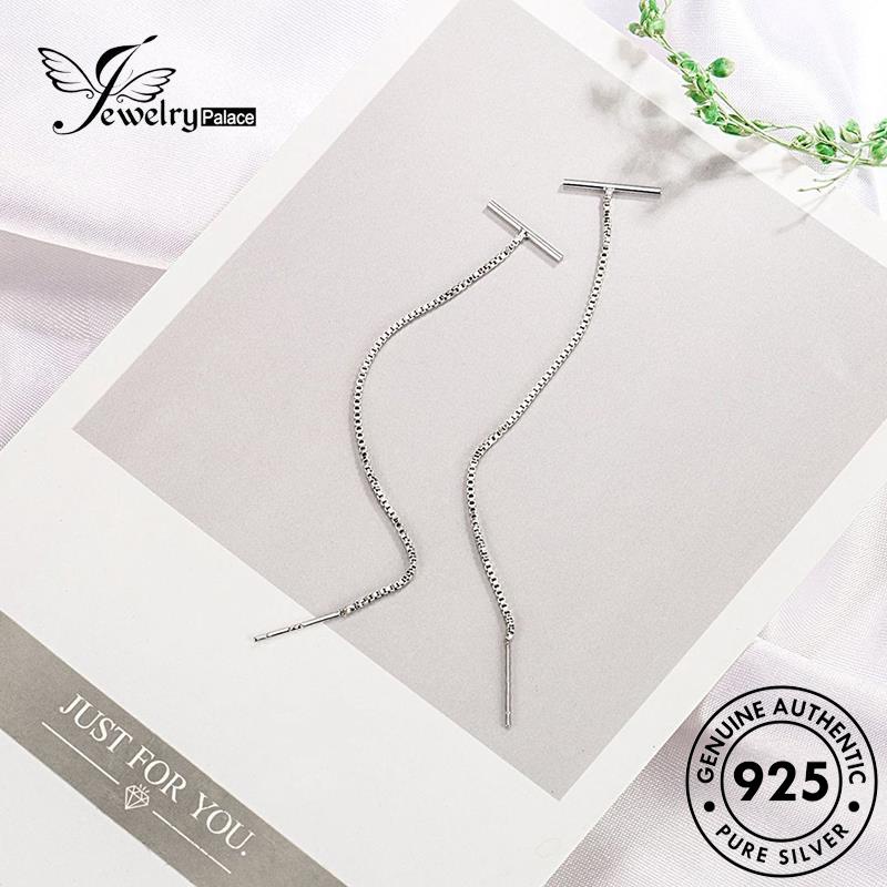 Jewelrypalace Asli Drop925 Anting Wanita Anting T Shaped Silver Lucu E673