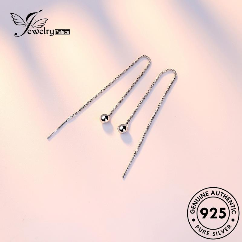 Jewelrypalace Perak Riak Temperamen925Mutiara Tetes Wanita Asli Anting E616