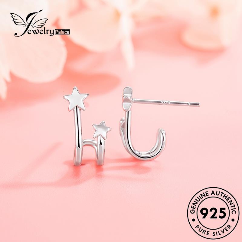 Jewelrypalace Anting Perak925 Wanita Geometri Asli Mori Stud E775