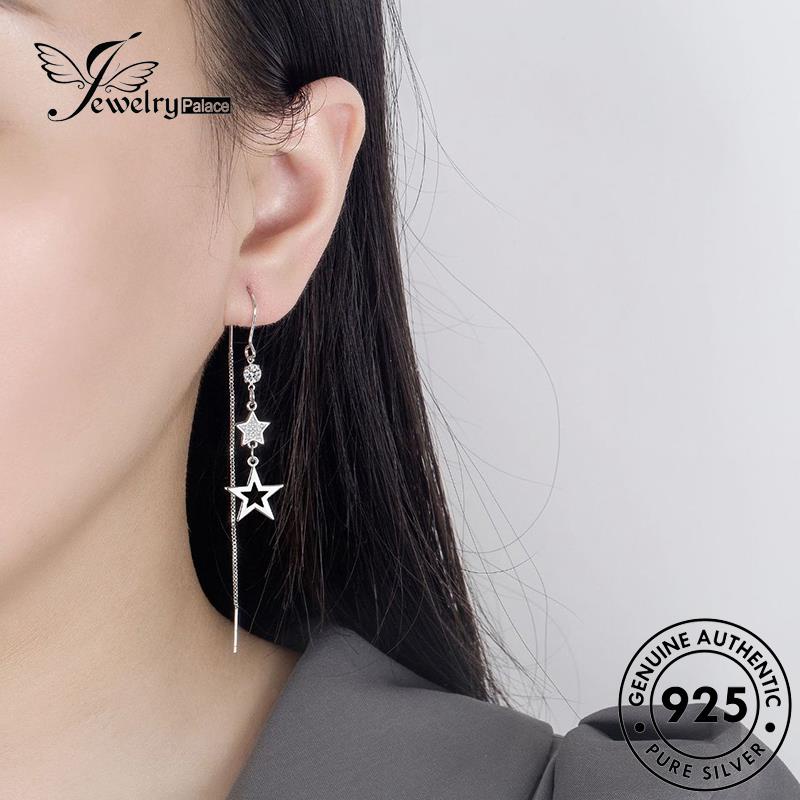 Jewelrypalace Cerah925 Wanita Perak Asli Anting Stars Drop E779