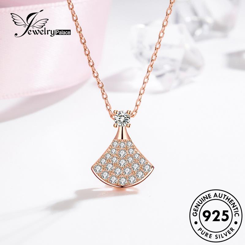 Jewelrypalace Moissanite Asli Wanita Berlian Kalung Emas Perak Sektor Fashion925 N7