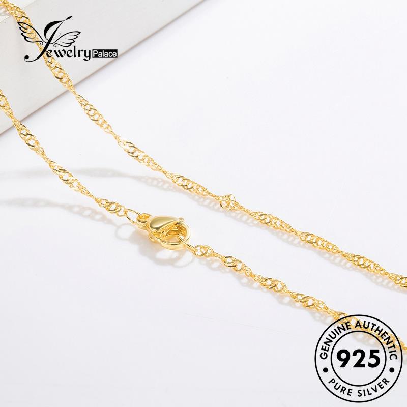 Jewelrypalace Water Perak Wanita Ripple925 Fashion Kalung Emas Asli N76