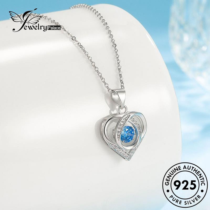 Jewelrypalace Asli Mewah Hati925 Wanita Silver Bentuk Ringan Kalung N196