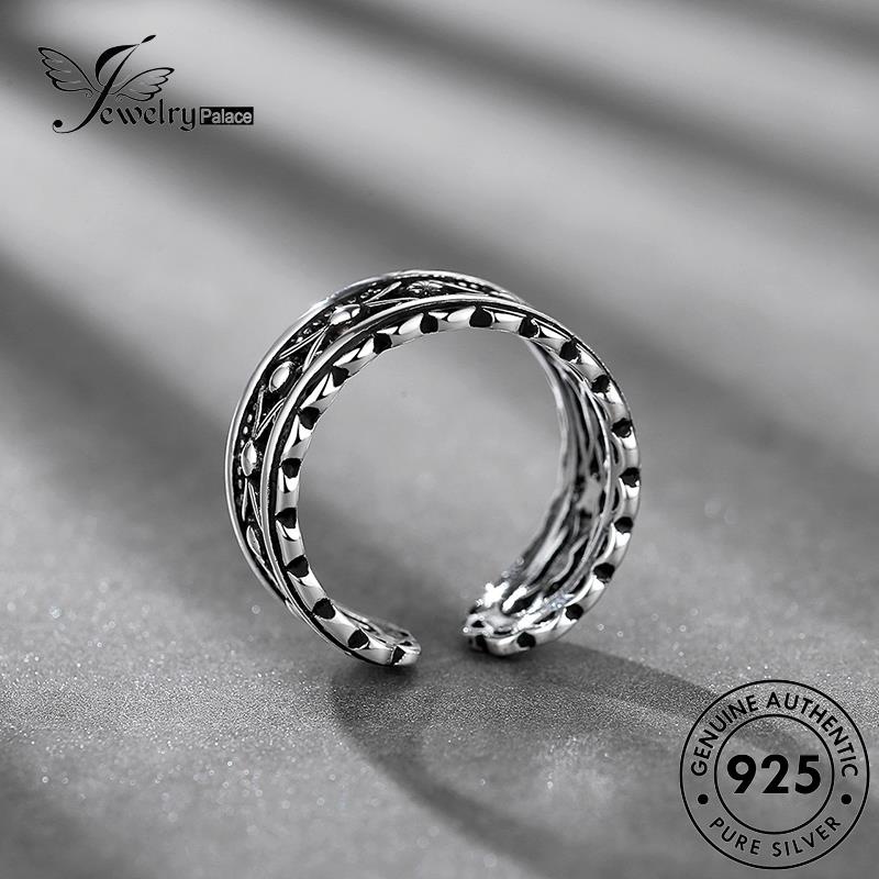 Jewelrypalace Vintage Asli925 Cincin Rantai Silver Wanita R158