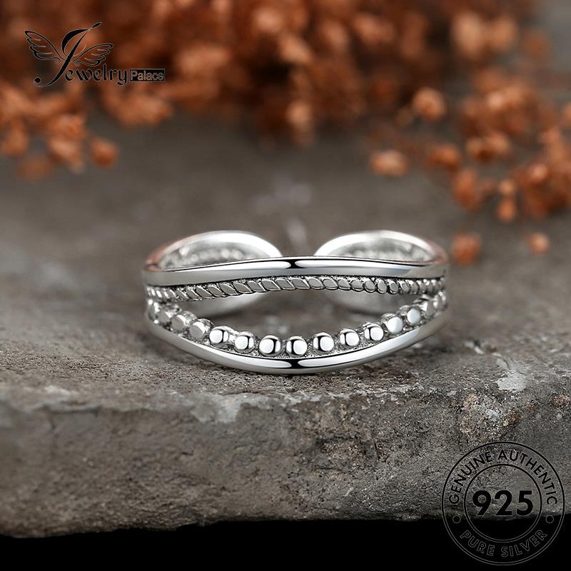 Jewelrypalace 925wanita Asli Retro Cincin Mulut Perak Ketawa R237