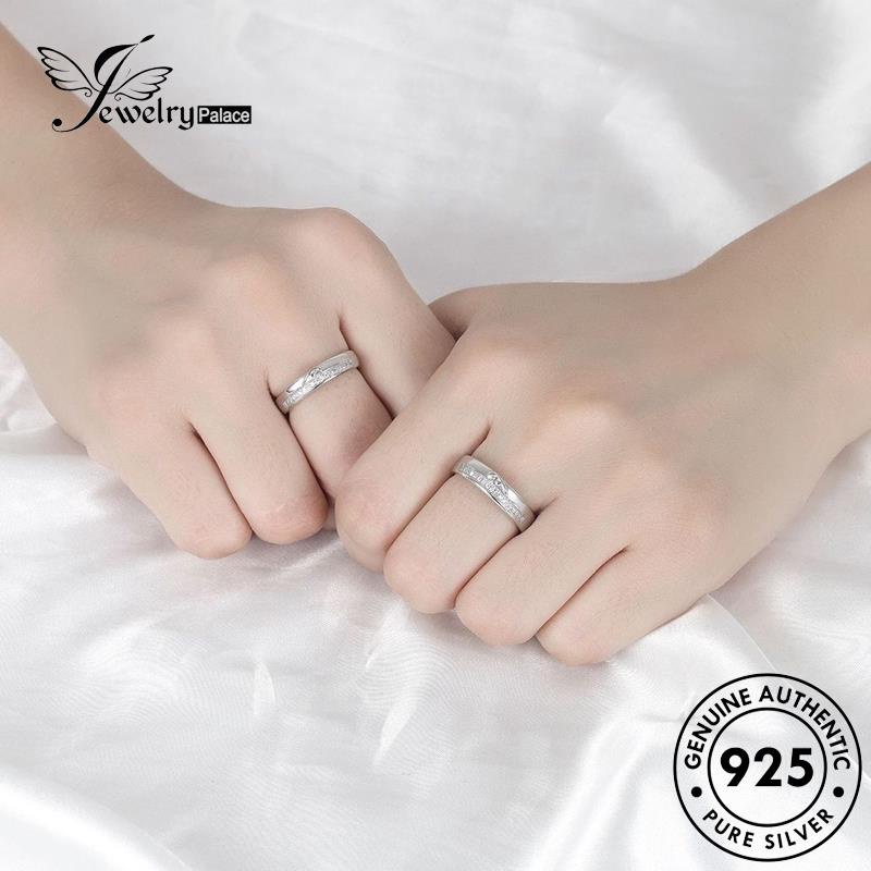 Jewelrypalace Moissanite Berlian Fashion925 Couple Asli Cincin Perak R308