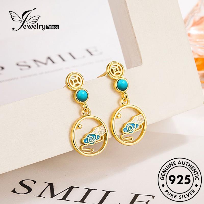 Jewelrypalace Wanita925 Set Perak Asli Menguntungkan Kalung Awan Retro S11