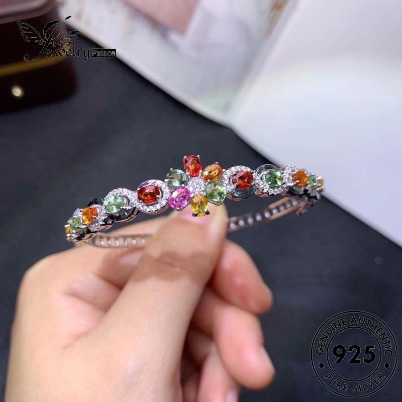 Jewelrypalace Perak925 Wanita Gelang Kristal Asli Warna Warni B518