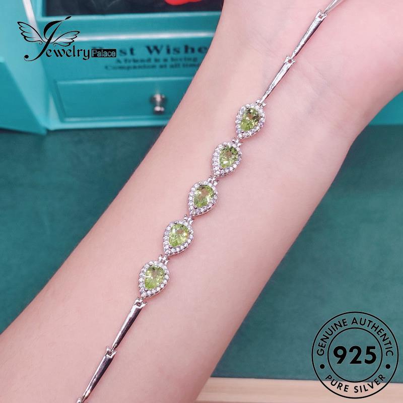 Jewelrypalace Asli Olive Bentuk Kristal Perak925Gelang Wanita B544