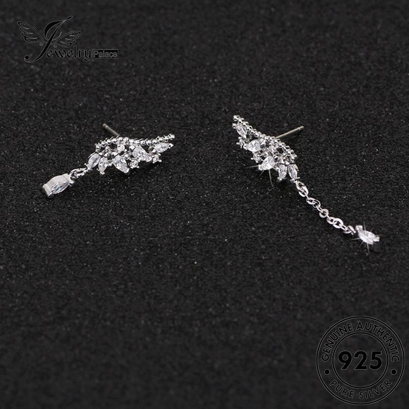 Jewelrypalace 925anting Moissanite Asli Wanita Wing Stud Berlian Perak E150