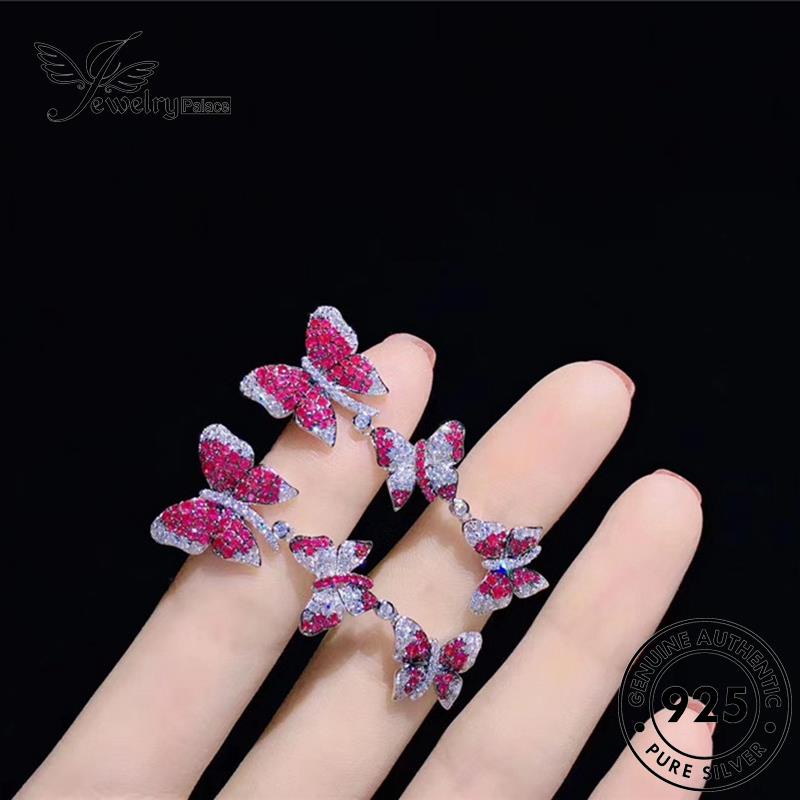 Jewelrypalace Asli Zamrud Wanita925 Anting Perak Butterfly Stud E892