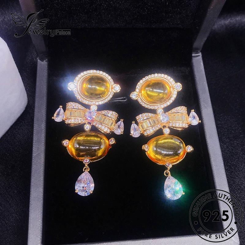 Jewelrypalace Perak Wanita Kupu Citrine925Asli Anting Giwang Tusuk E1027