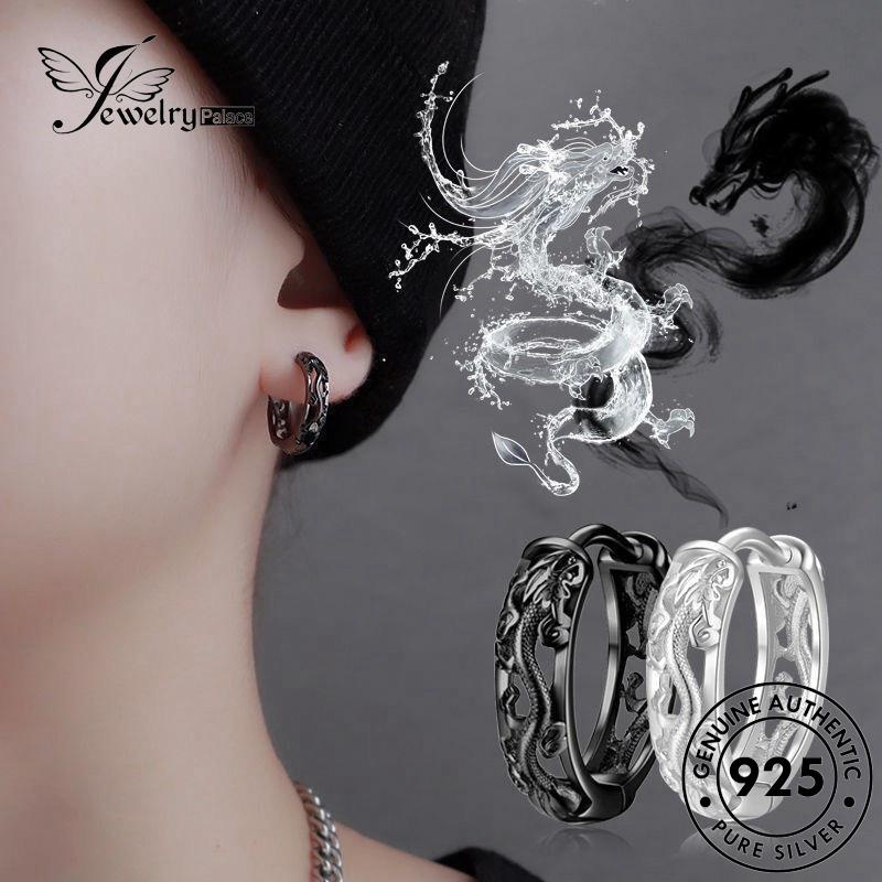 Jewelrypalace Anting Hoop Perak925 Pria Asli E1133