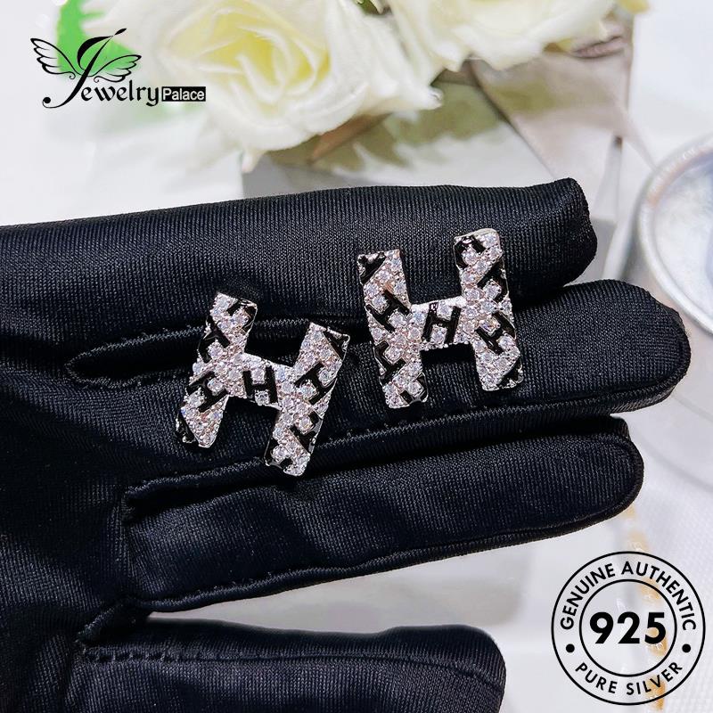 Jewelrypalace Emas Moissanite Huruf925 H Berlian Anting Wanita Stud Perak Asli E1186