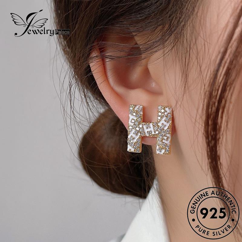 Jewelrypalace Emas Moissanite Huruf925 H Berlian Anting Wanita Stud Perak Asli E1186