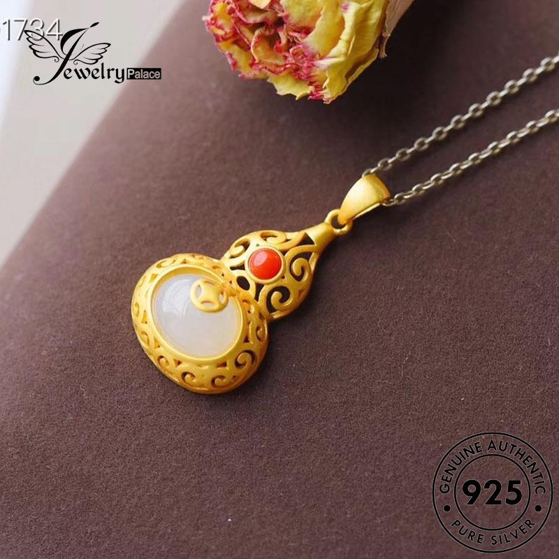 Jewelrypalace Kalung Giok Perak Asli Creative Labu925 Wanita N461