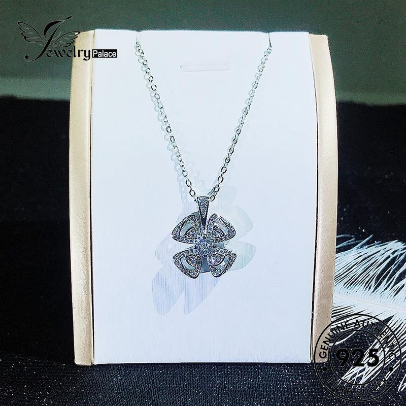 Jewelrypalace Kalung Wanita Emas Berlian Bunga Moissanite Asli925 Perak Kekayaan N1072