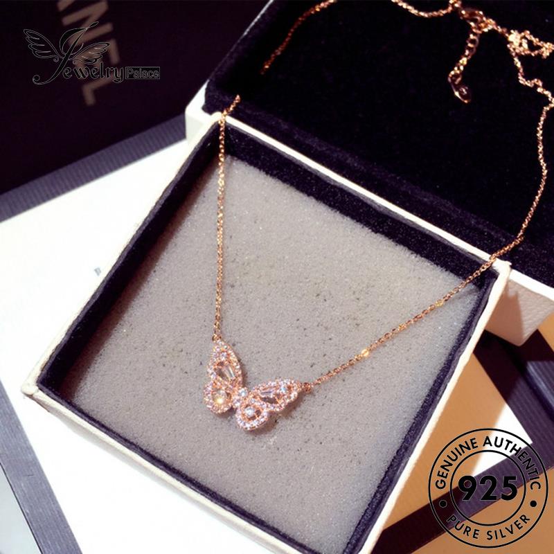 Jewelrypalace Perak Wanita Kupu-Kupu Emas Asli925 Kalung Fashion N952