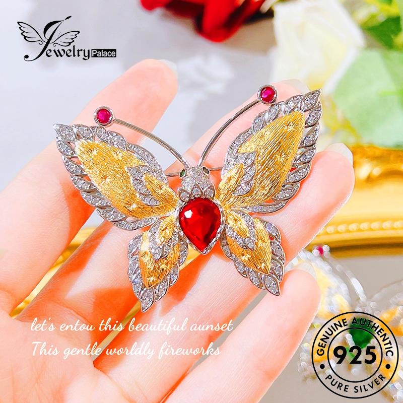 Jewelrypalace Asli925 Kalung Perak Wanita Emerald Butterfly Fashion N1132