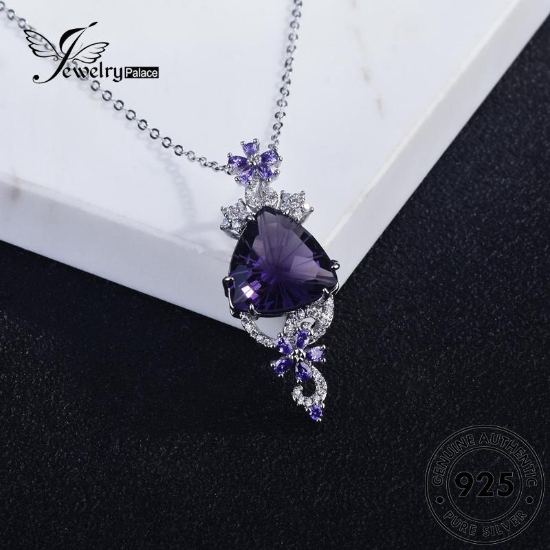 Jewelrypalace Amethyst Wanita925 Kalung Fashion Tongkat Perak Asli N1228