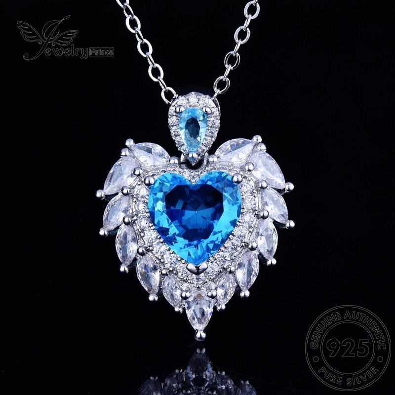 Jewelrypalace Love Wanita Asli Kalung Perak Fashion Safir925 N1210