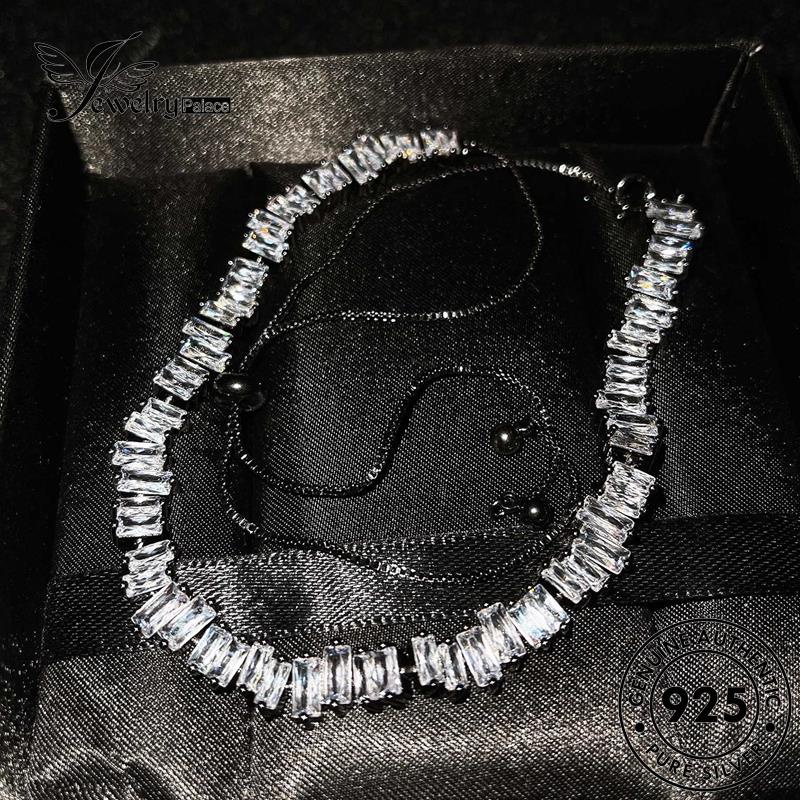 Jewelrypalace Wanita Perak Berlian Tidak Teratur Fashion Moissanite925 Kalung Emas Asli N1283