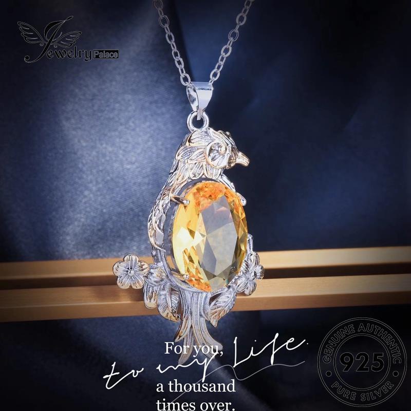 Jewelrypalace Eagle Kalung Perak Asli Citrine925 Wanita Creative N1414