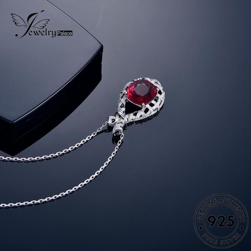 Tempat Perhiasan Wanita Ruby925 Kalung Perak Asli Halus N1577
