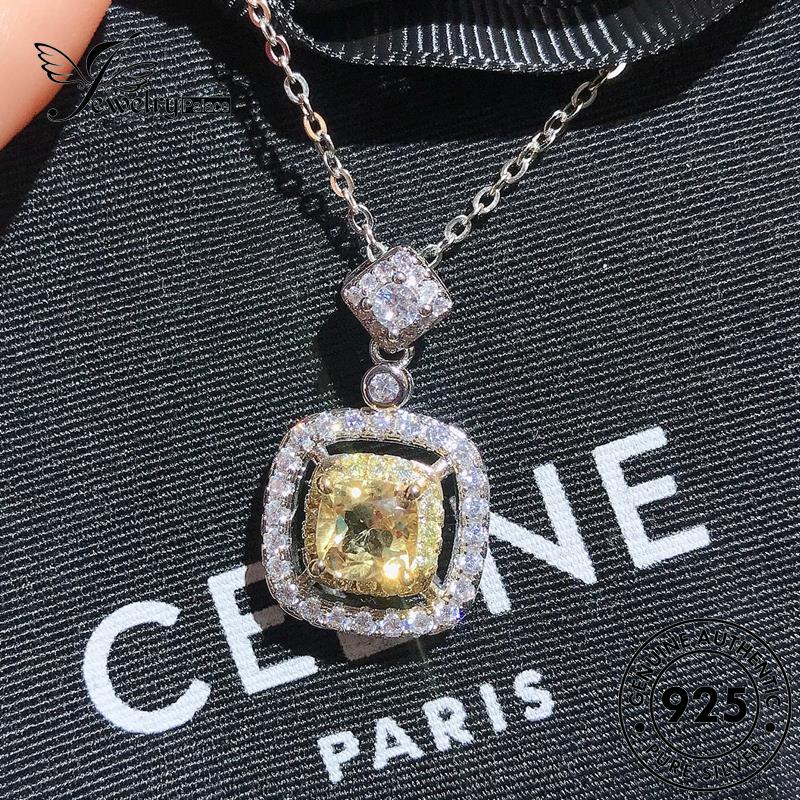 Jewelrypalace Perak925 Asli Citrine Kalung Fashion Wanita Fortune N1546