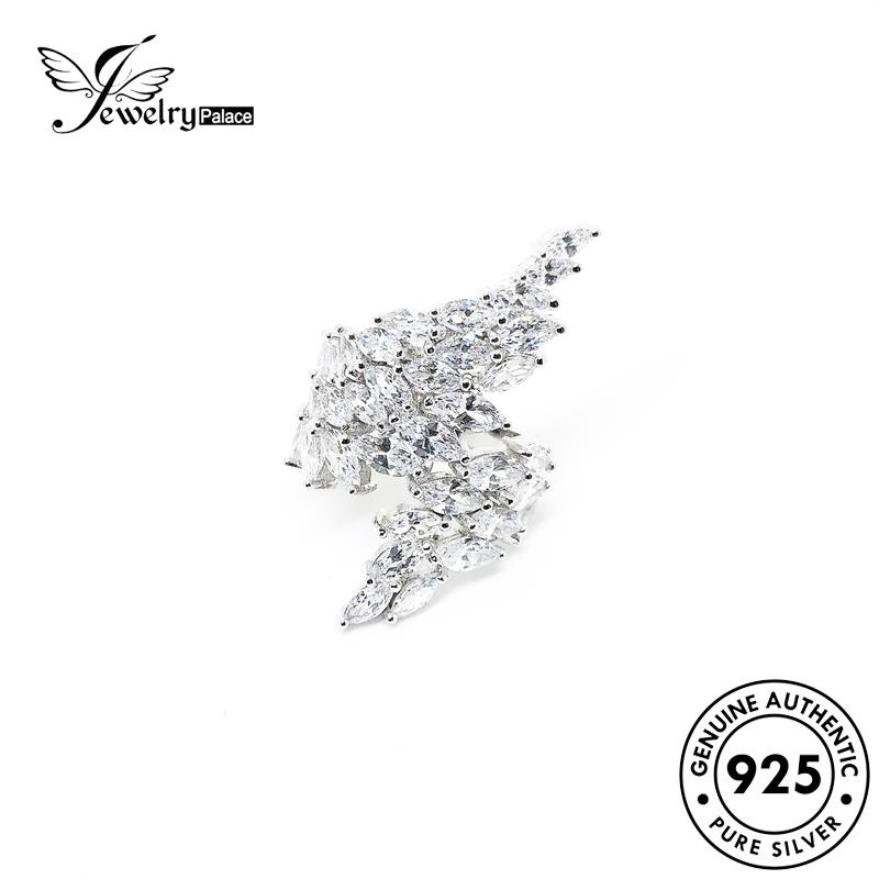 JEWELRYPALACE Silver Cincin Aksesori Creative Murni Original 925 Asli Wings Diamond Nikah korea Moissanite Wanita Kawin Perhiasan Silver Sterling Perak R69