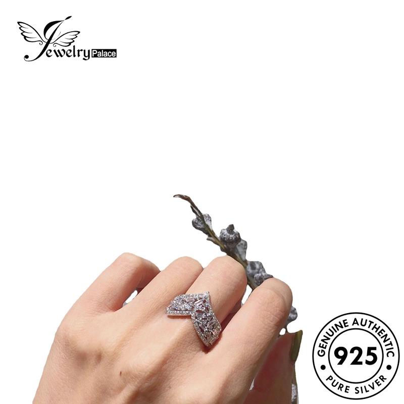 JEWELRYPALACE Original Diamond Cincin Silver Kawin Wanita Moissanite Aksesori korea Perhiasan Perak Murni Silver Nikah Asli 925 Personalized Sterling Crown R780