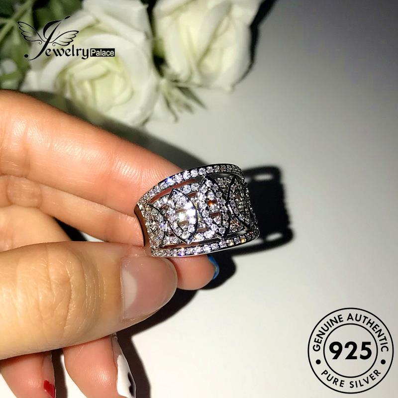JEWELRYPALACE Sterling Silver Perhiasan Original Cincin Silver Kawin Asli Wanita Diamond Aksesori Murni Nikah Fashion korea Perak Moissanite 925 R1400