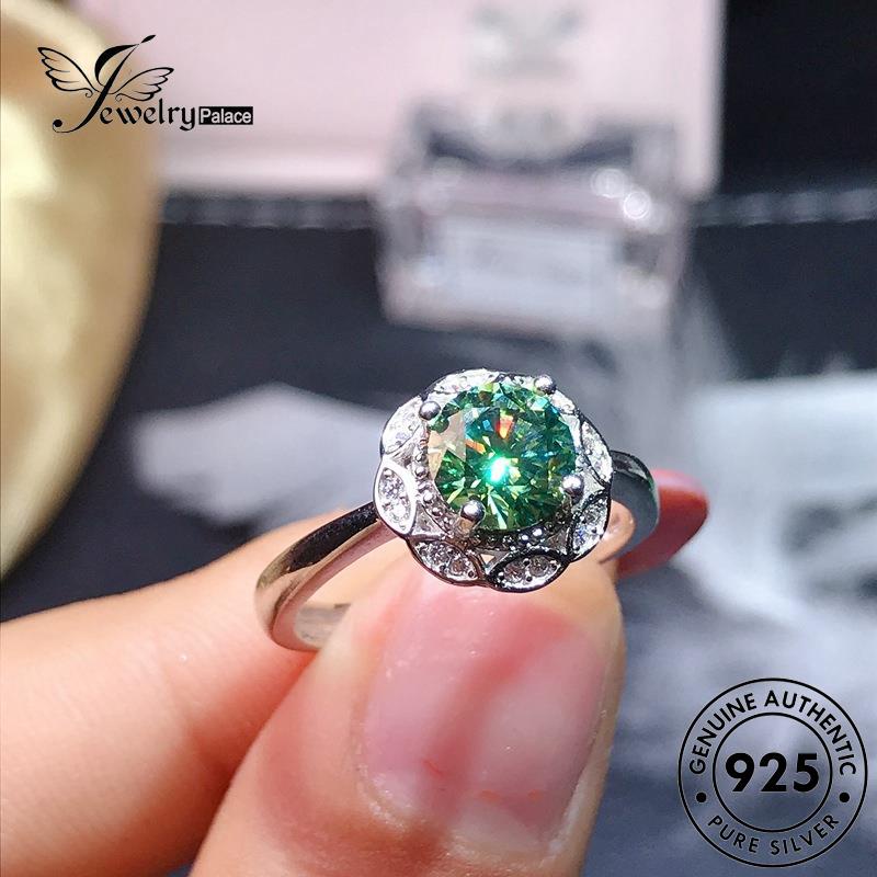 JEWELRYPALACE Kawin Aksesori Sterling Perhiasan And Silver Cincin Hearts Silver Perak Arrows korea Personality Wanita Nikah Asli Murni 925 Original Emerald R1912