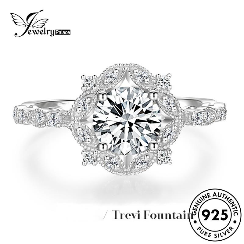 JEWELRYPALACE Nikah Silver 925 Perhiasan Cincin korea Sterling Moissanite Perak Asli Creative Pool Wishing Kawin Wanita Murni Original Diamond Silver Aksesori R1988