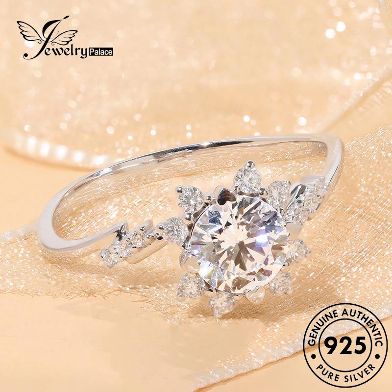 JEWELRYPALACE Fashion Perhiasan Original Aksesori Murni Diamond Moissanite Silver Asli Cincin Nikah Perak Sterling Wanita korea Silver 925 Kawin R1995