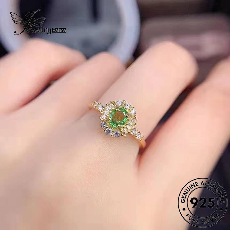 JEWELRYPALACE Simple Asli Silver 925 Original Murni Nikah Moissanite Aksesori Wanita korea Oval Silver Cincin Diamond Sterling Perak Perhiasan Gold Kawin R2521
