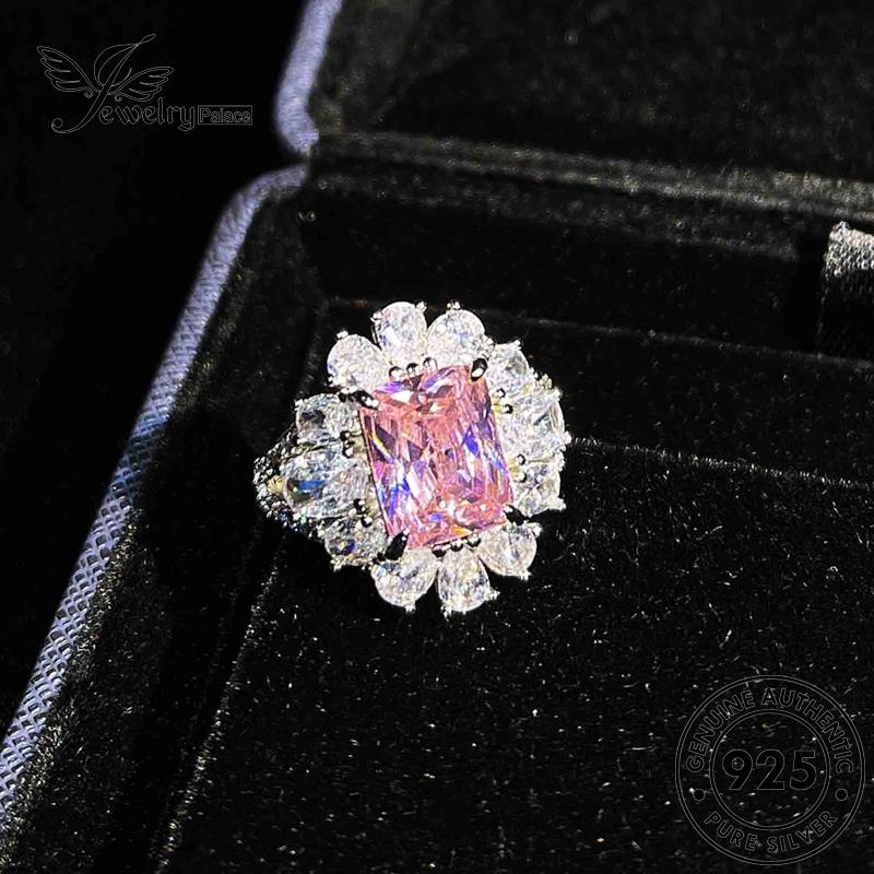 Jewelrypalace Pink Diamond Set Perak Kristal Kreativitas Kalung Wanita Asli925 S105