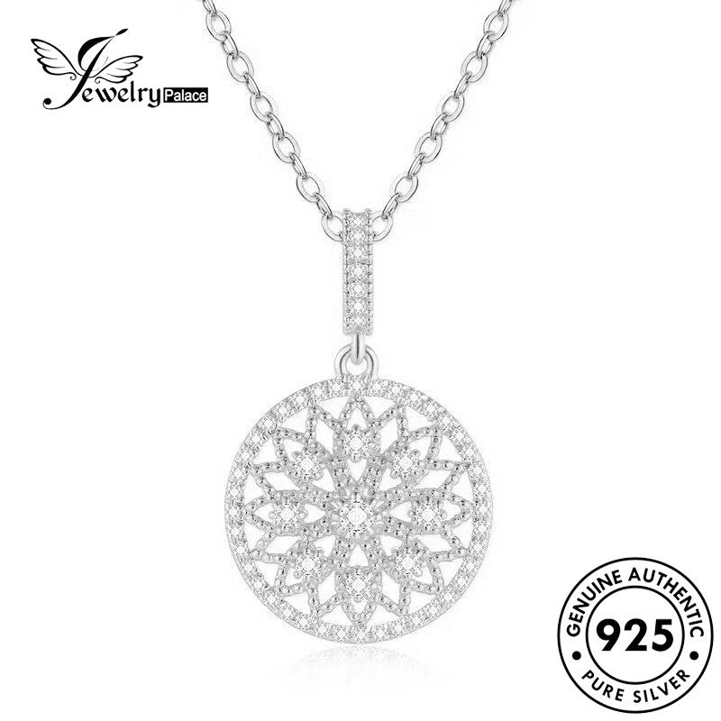 Jewelrypalace Asli925 Set Moissanite Emas Fashion Kalung Wanita Berlian Perak S84