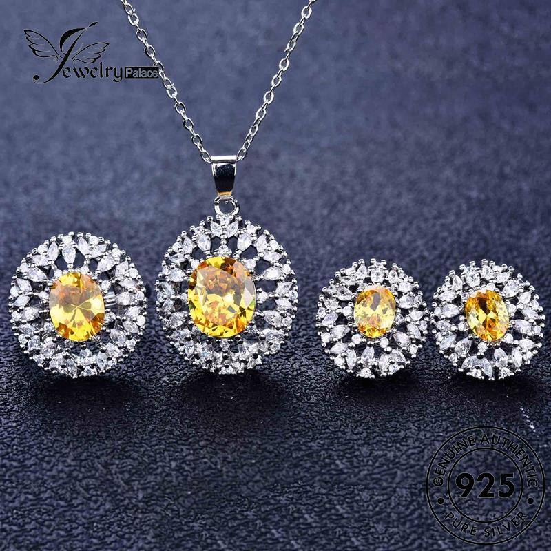 Jewelrypalace Kalung Wanita Perak Amethyst925 Kreatif Bentuk Asli Set Telur S126
