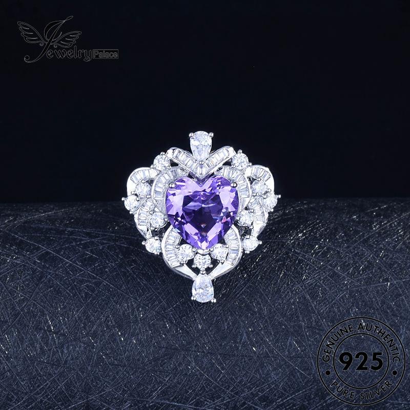 Jewelrypalace Asli Amethyst Wanita Perak Vintage Set925 Kalung S301