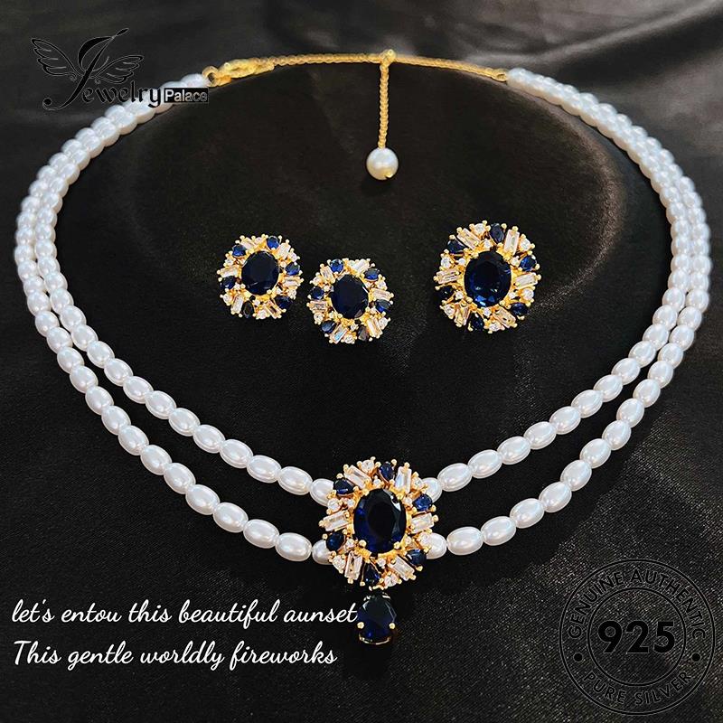 Jewelrypalace Cara925 Set Kalung Asli Wanita Perak Kuno S464