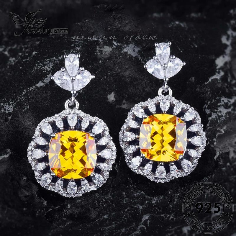 Jewelrypalace Perak Asli Mewah Citrine Set Wanita Kalung925 S616