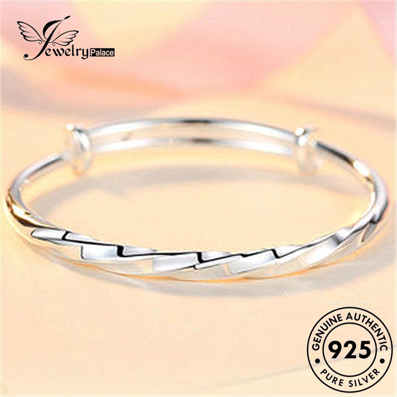 Jewelrypalace Gelang Perak Wanita Asli Twist925 Simple B71